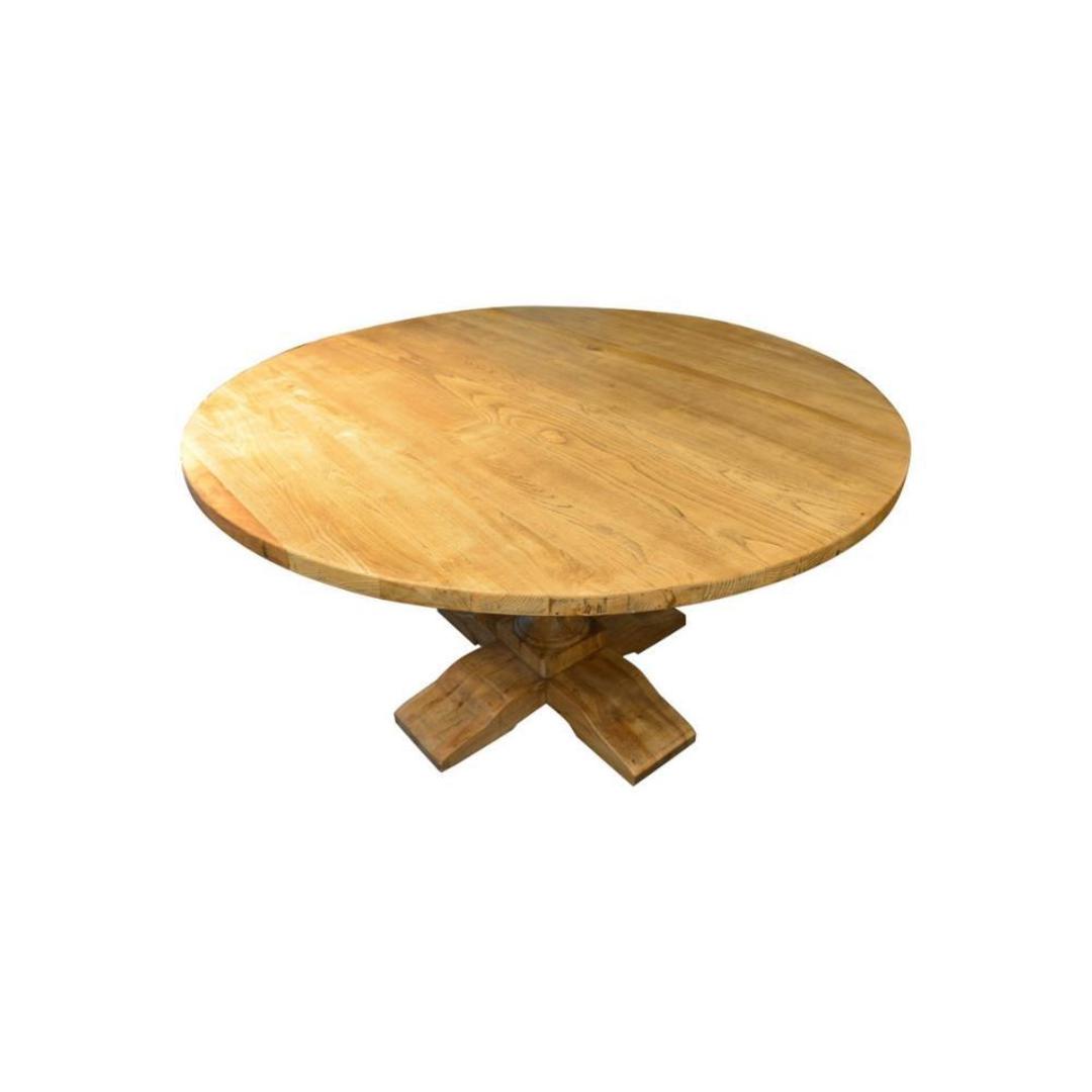 Oak Round Dining Table 140cm image 1